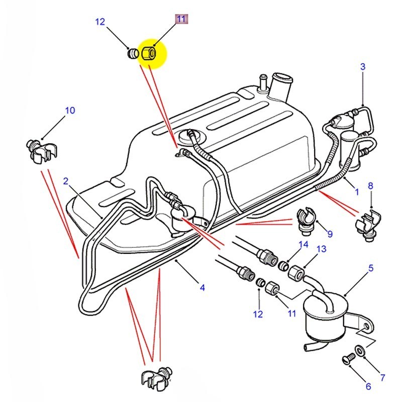 Écrou à six pan - Raccordement tuyau