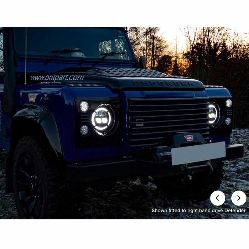 Pair 7" LED LYNX headlights - Halo