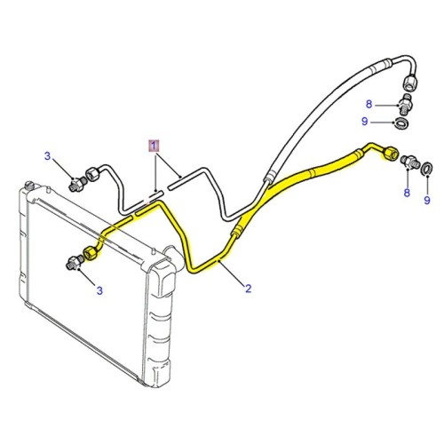 Flexible filtre - radiateur d'huile 1989-92