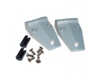 Bonnet hinges silver CNC aluminium