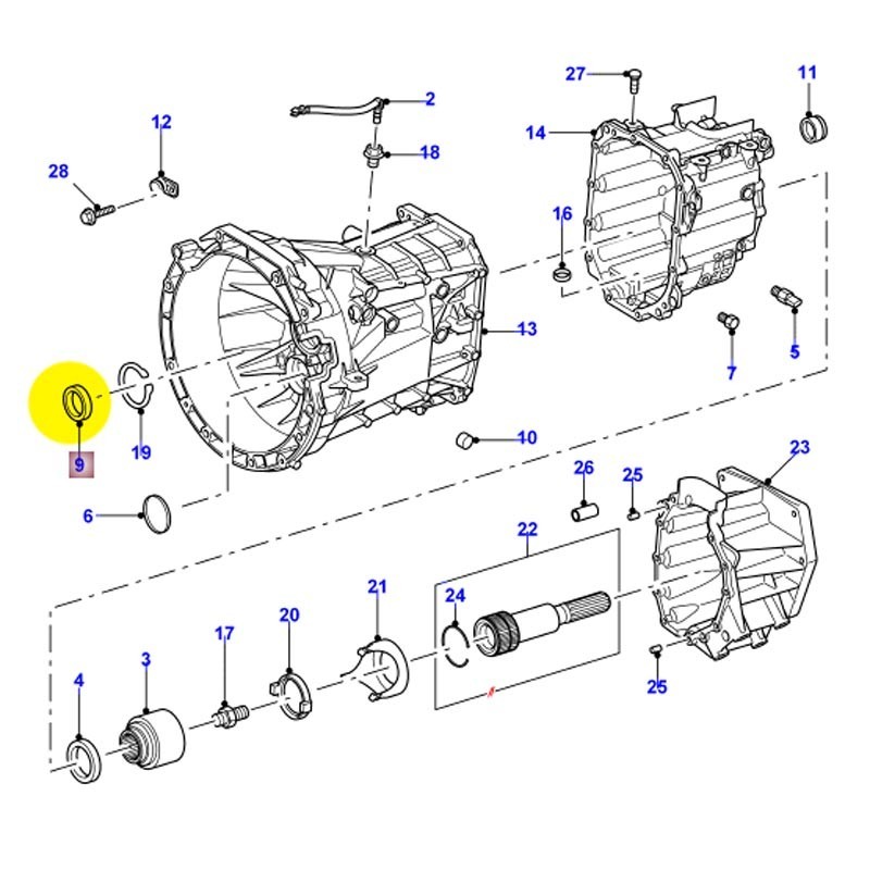 Gearbox MT82 input shaft seal