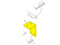 Mounting bracket on bulkhead front seat belt
