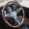 Wood rim 15" steering wheel & silver 48 spline boss