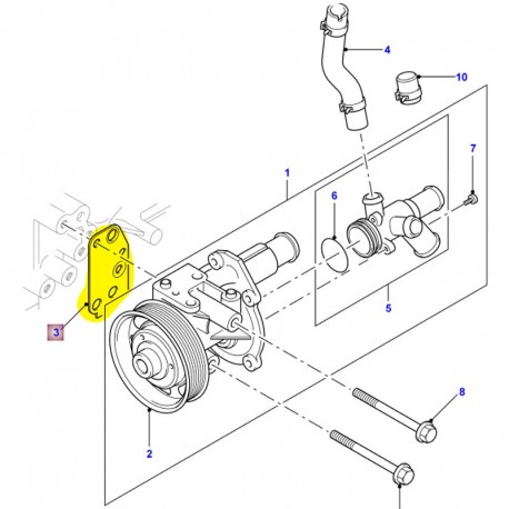 Gasket water pump 2.4L TDCi