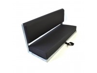 Bench seat 2 men - galvanised frame - black