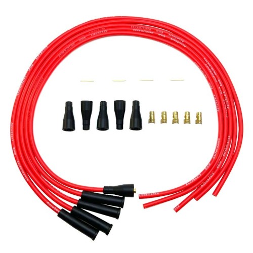 Kit fils de bougie Matière:Silicone 4 cyl. - rouge