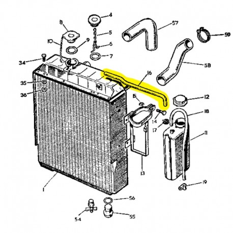 Radiator over flow hose