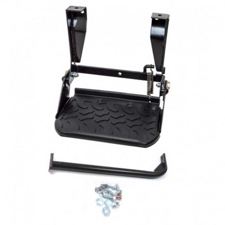 Marchepied latéral - Pliable - Noir - Bande de roulement boue - Defender