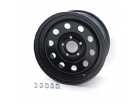 Jante acier noire modular 16x8" - Disco2 & P38