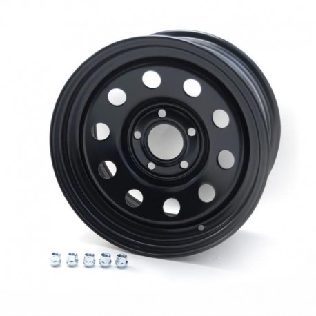 Jante acier noire modular 16x8" - Disco2 & P38