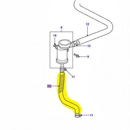 Rocker cover breather oil drain hose - 300TDi Rocker cover breather oil drain hose - 300TDi