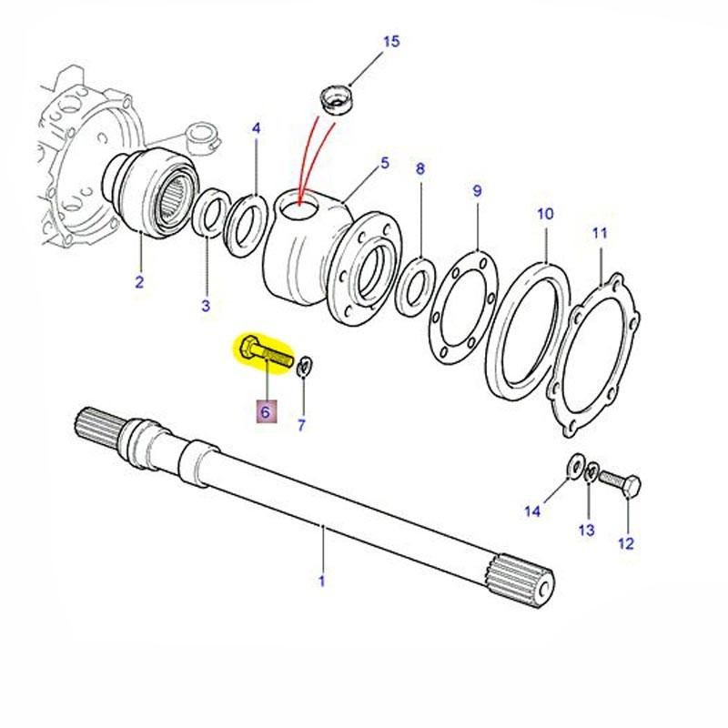 Bolt - swivel pin housing