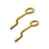 80" solid brass rope hook - pair