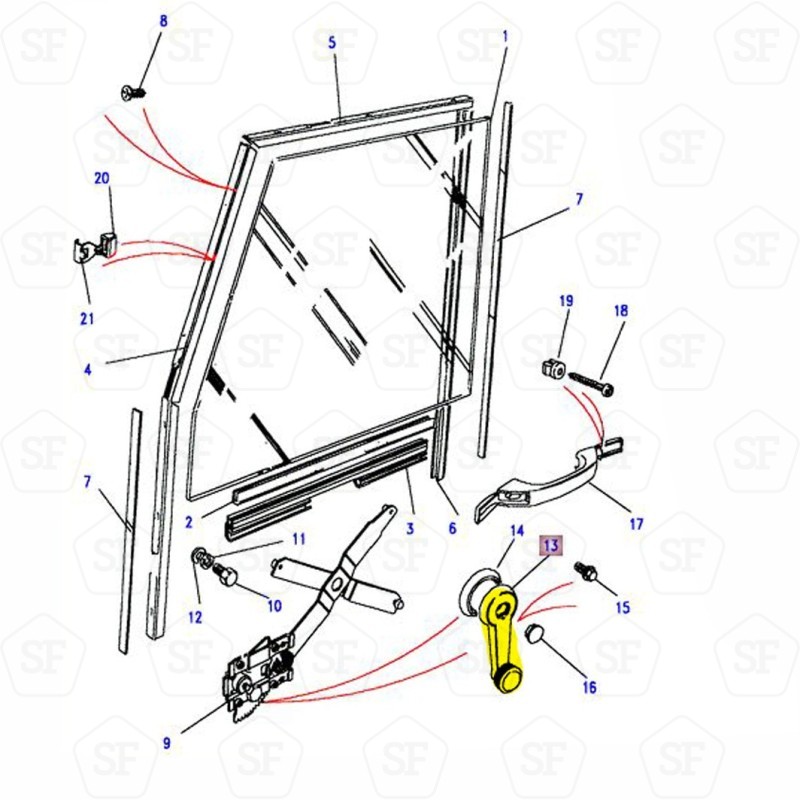 Window winder handle - to 1994