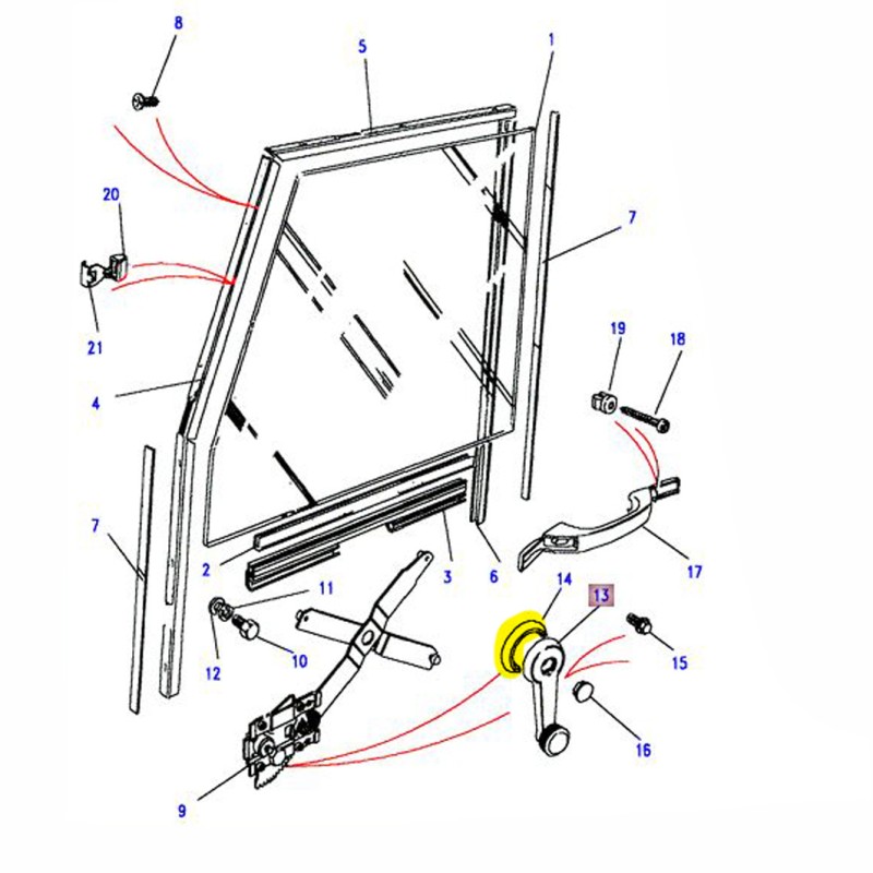 Window winder handle escutcheon - up to 1994