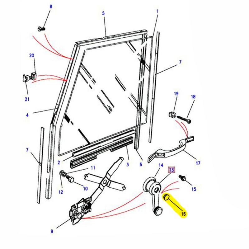 Cache centrale poignée RTC3939PA