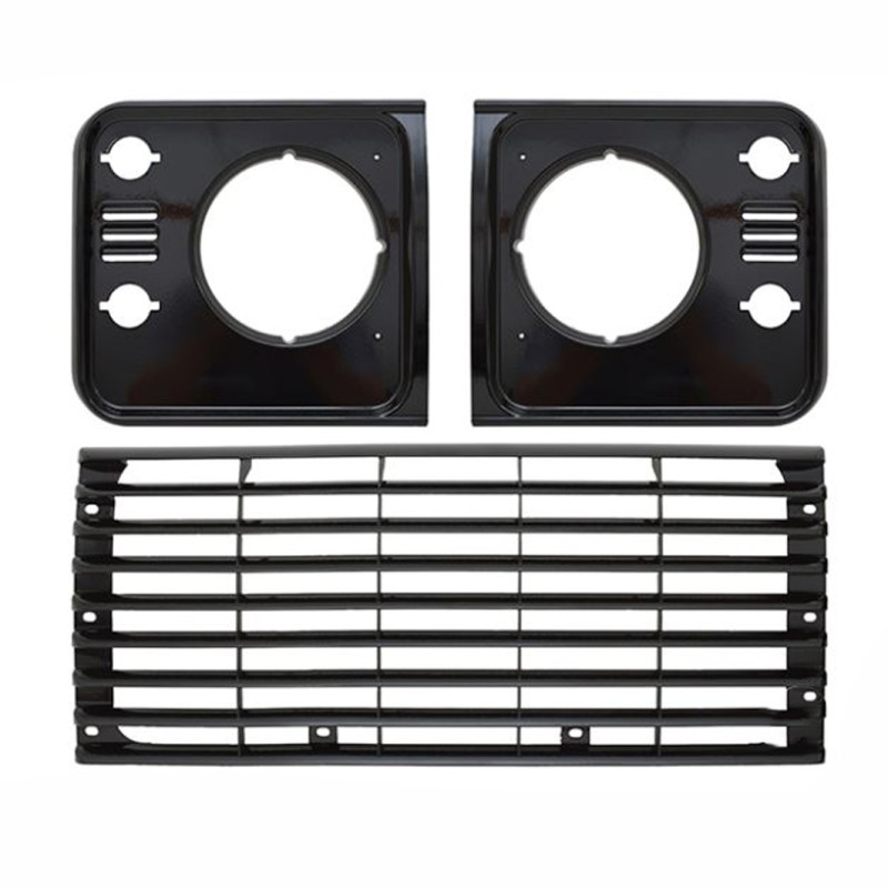 Grille & headlight surround kit Defender - Santorini black colour