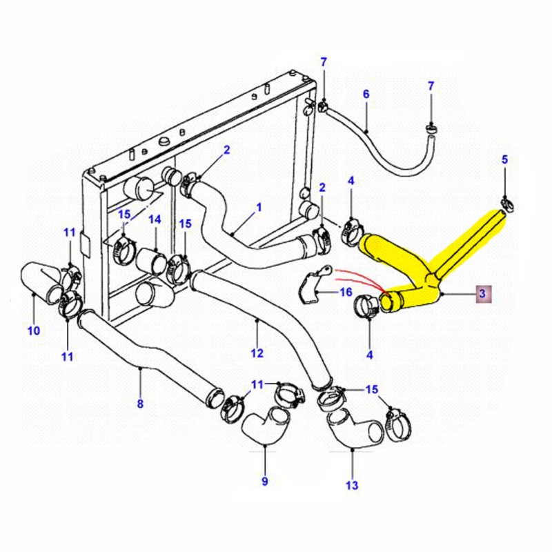 200TDi cooling pipe - lower