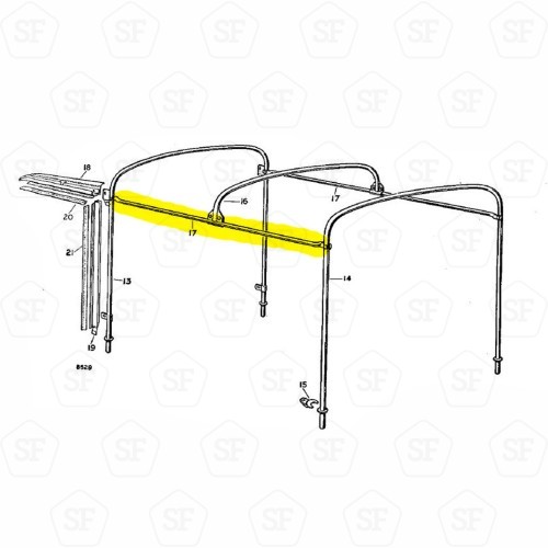 Barre horizontale arceau complet Serie 1 86/88"