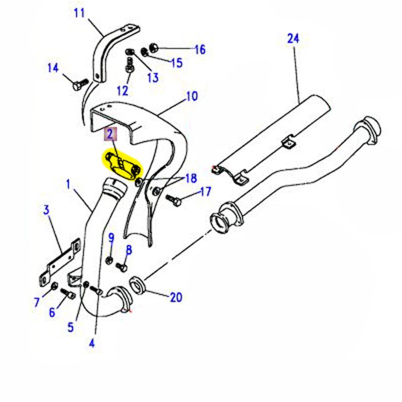 Exhaust downpipe clamp 2.5TD & 200TDi