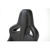 Pair Elite Sports seat heated black leather - twin white stitching