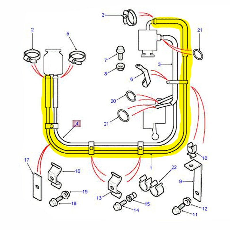 Tuyau entre le bocal et la pompe - TD5