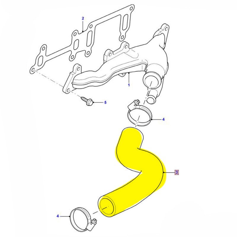 Water collector hose - 2.4L TDCi