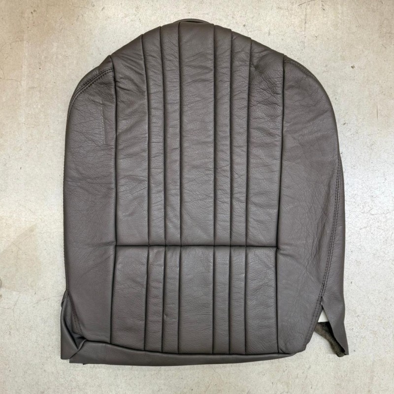 Grey leather front seat base cover for Range Rover electric seats