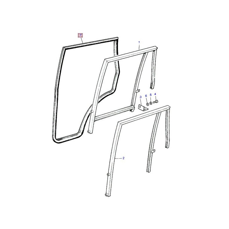 Left rear door seal – silver grey – RRC