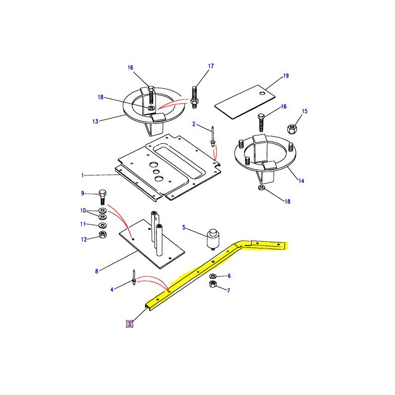 Bonnet reinforcement – spare wheel mount – Def upto 2006