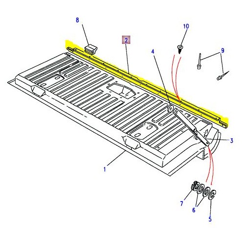 Top bar for RRC tailgate