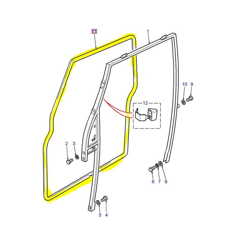 Front left door seal - Disco 1