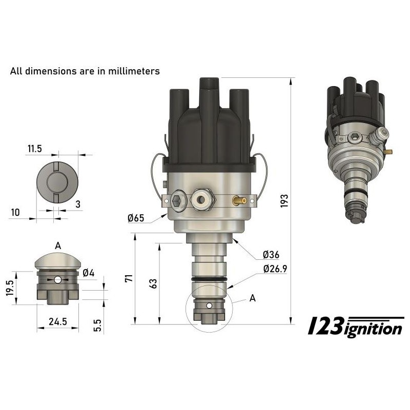 6-cylinder electronic distributor 123ignition