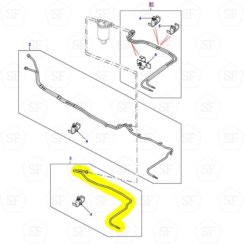 Tuyau carburant pompe au filtre - Def90 TD5
