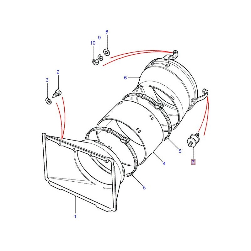 Silent bloc capot de ventilateur