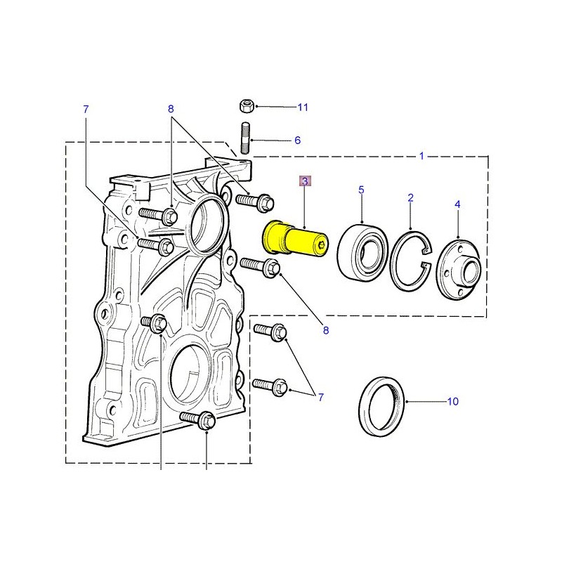 Water pump shaft TD5