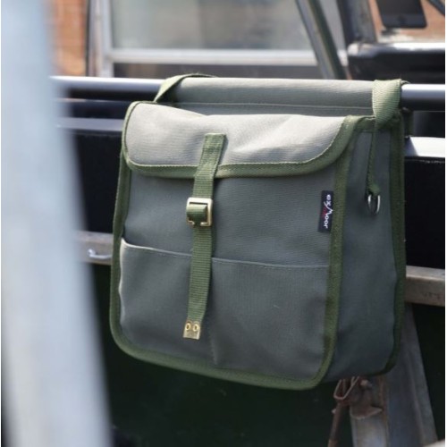 Small Canvas Grab Satchel - khaki