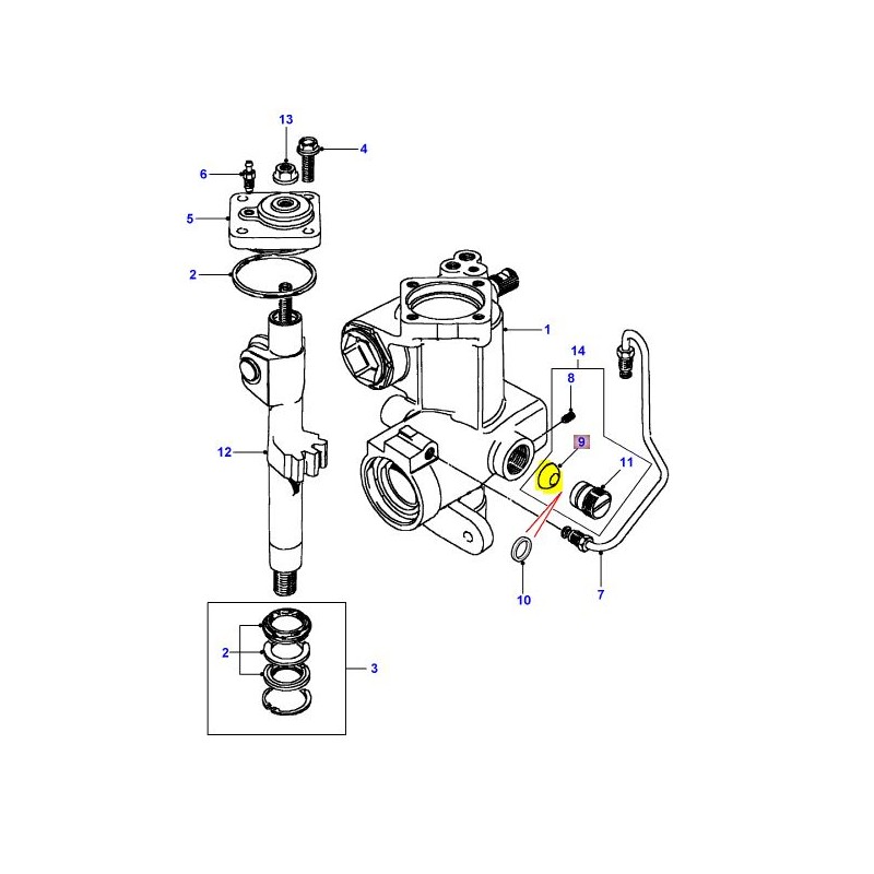 Stop pad for steering box Defender 1987–2006