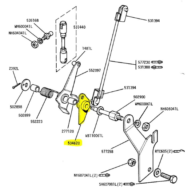 Levier de renvoi d'angle 2,25L essence