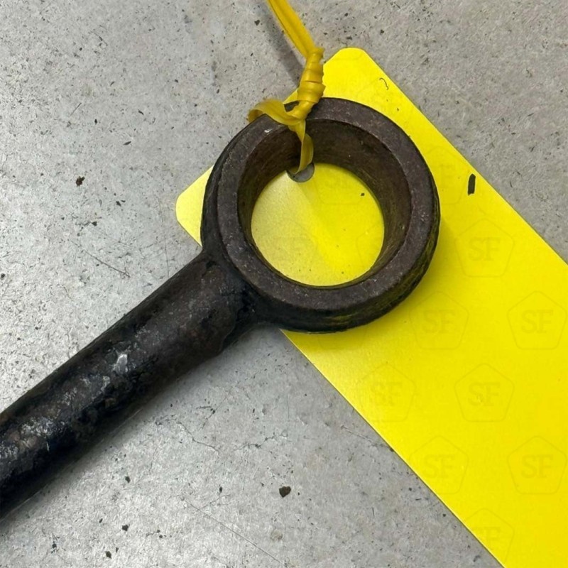 Manual jack handle with wooden grip  - Used