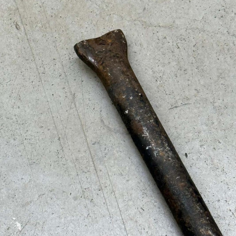Manual jack handle with wooden grip  - Used