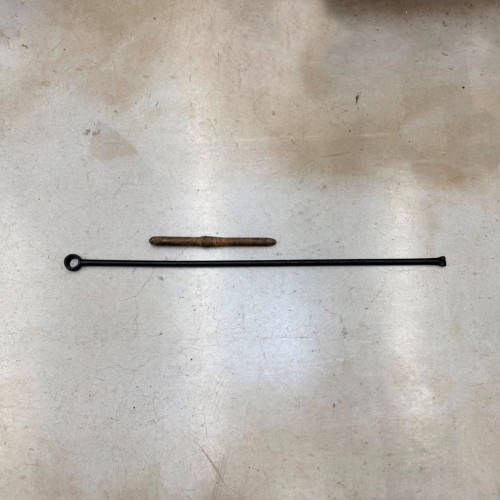 Manual jack handle with wooden grip  - Used