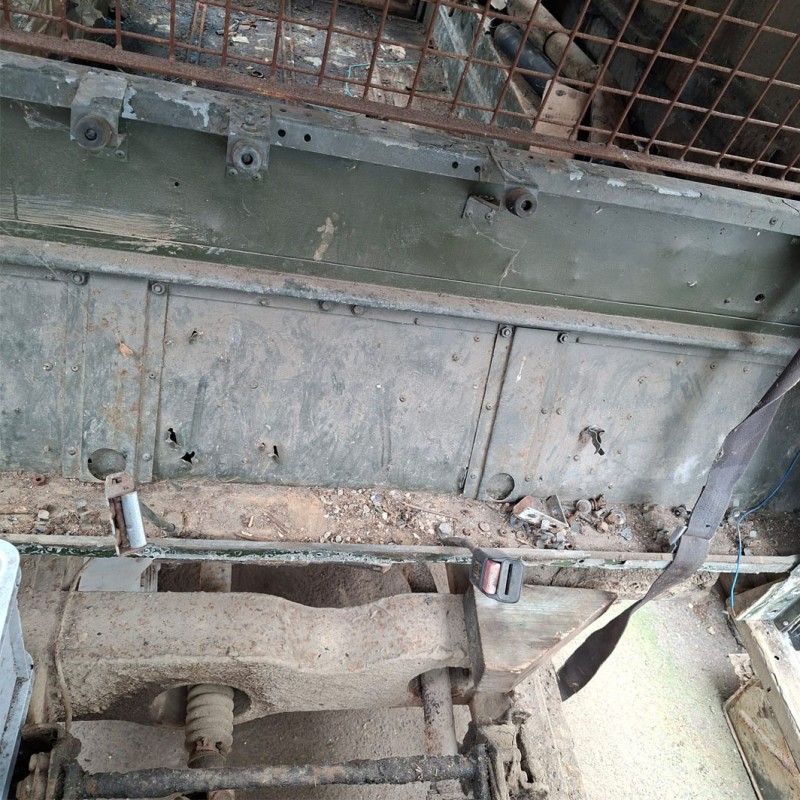 Pair of reinforcement plates for Series 3 military tipper load stop – Used