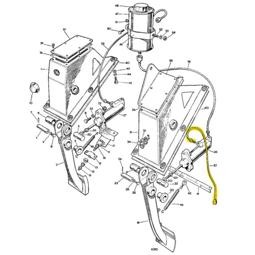 Tuyau maître cylindre - flexible d'embrayage - Serie 2/2A 4 cylindres