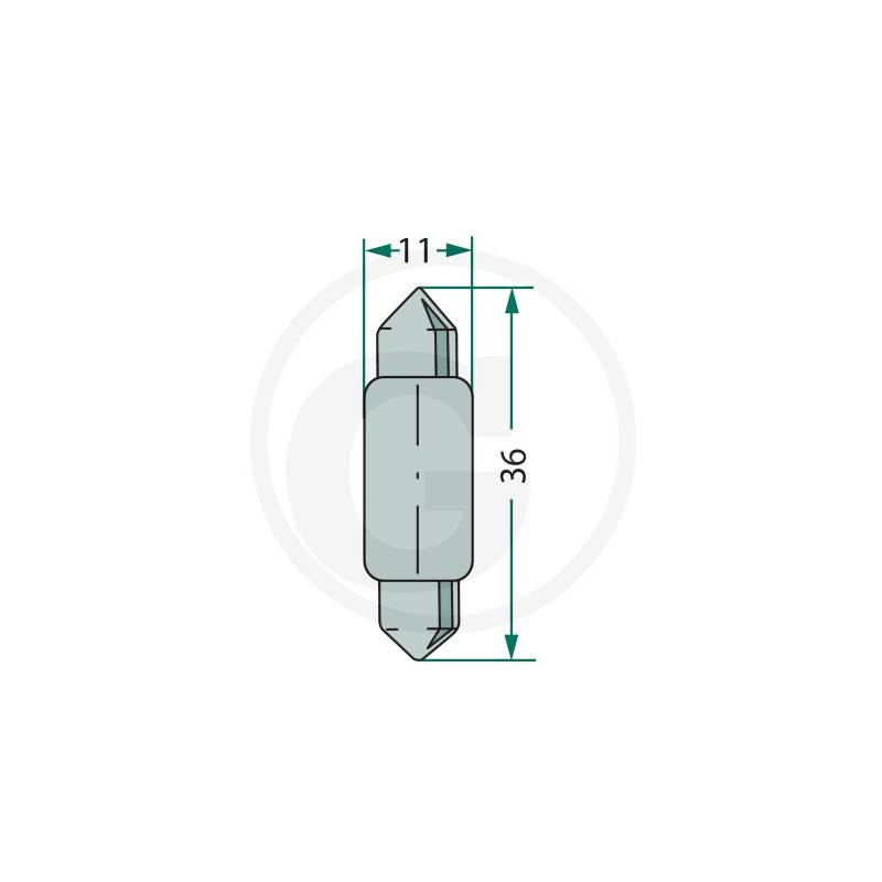 Ampoule navette 5W 12V convient pour éclairage intérieur Disco1 & P38