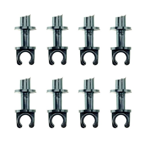 Lot de 8 clips - fixation tuyau de 1/4" - 6.35mm