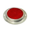 Réflecteur rouge avec contour alu modèle militaire