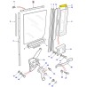 Top rail – rear side door – 5mm glass panel