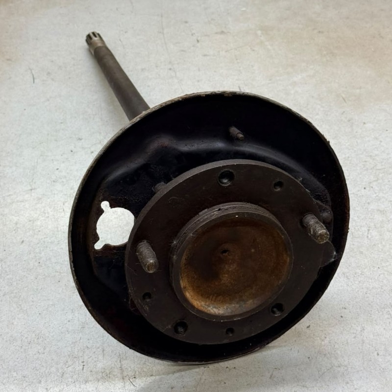 Rear axle shaft complete LH with brake anchor plate