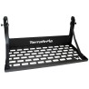 Rear door fold down shelf